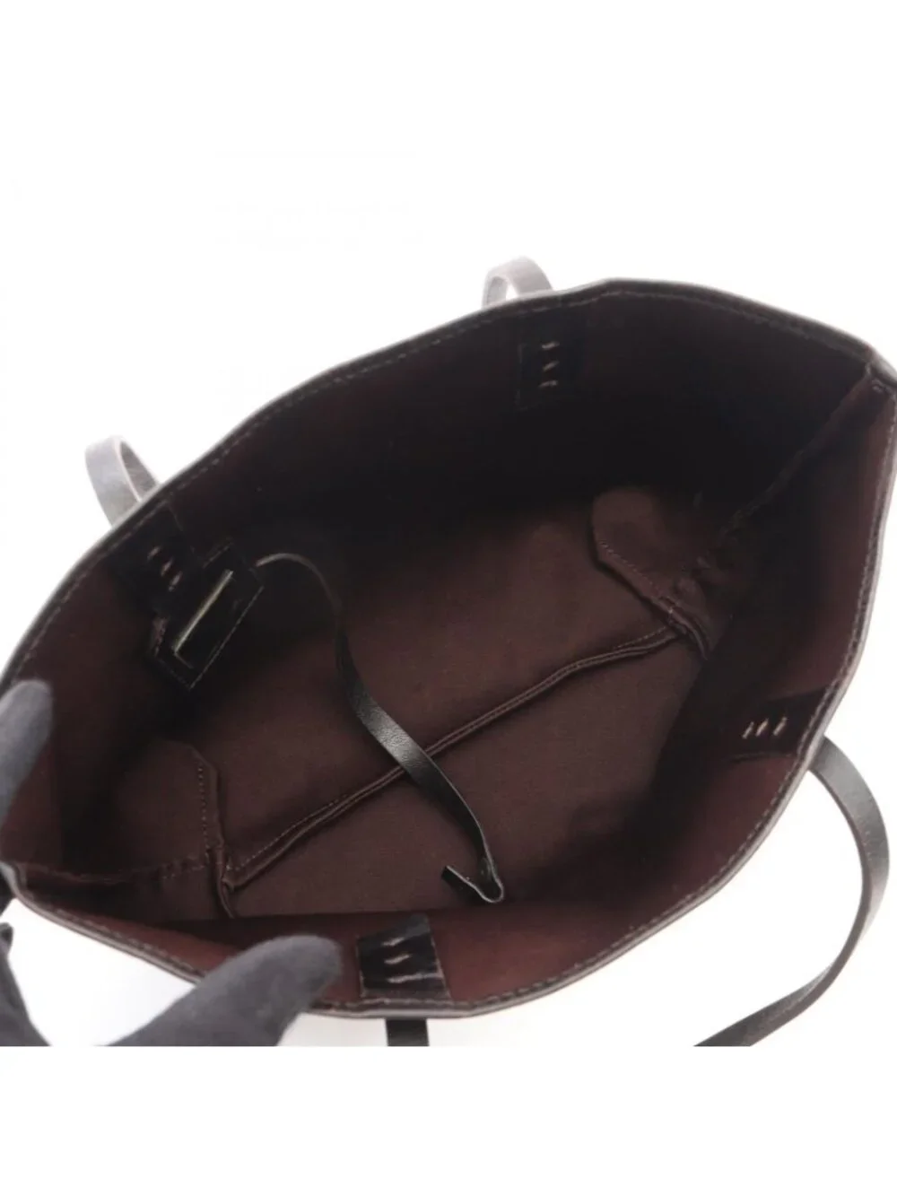 Fendi Tote Zucca Beige Dark Brown Canvas Leather Zucchino Mini Handbag